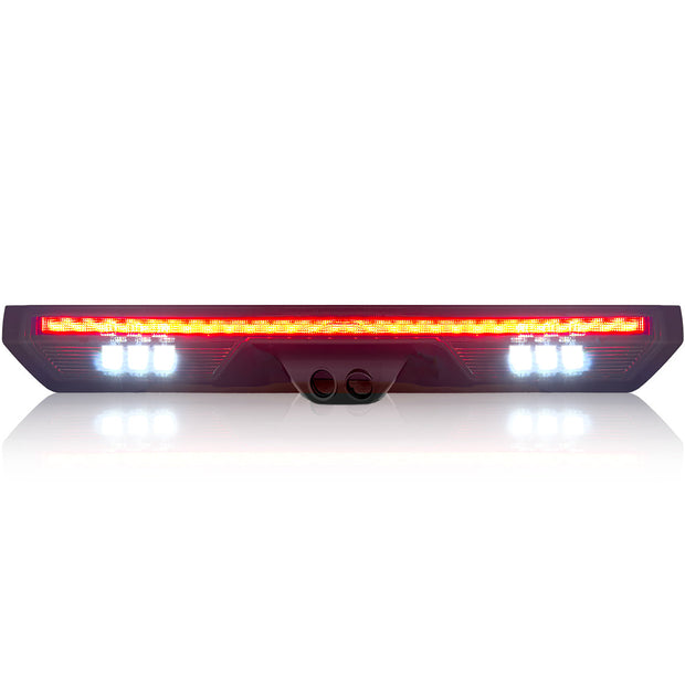 GMC & Chevy 19-24 Sierra & Silverado 1500 (4rd GEN) & 20-24 2500/3500 - ULTRA HIGH POWER Red LED 3rd Brake Light Kit w/ ULTRA HIGH POWER CREE XML White LED Cargo Lights (Replaces LED 3rd Brake Light with Cargo Bed Camera - ATTN: ONLY FITS Models which include 2 Cargo Bed Cameras in OEM 3rd Brake Light) - Smoked Lens - Image 2