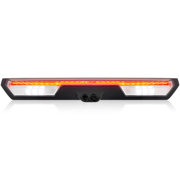 GMC & Chevy 19-24 Sierra & Silverado 1500 (4rd GEN) & 20-24 2500/3500 - ULTRA HIGH POWER Red LED 3rd Brake Light Kit w/ ULTRA HIGH POWER CREE XML White LED Cargo Lights (Replaces LED 3rd Brake Light with Cargo Bed Camera - ATTN: ONLY FITS Models which include 2 Cargo Bed Cameras in OEM 3rd Brake Light) - Clear Lens - Image 2