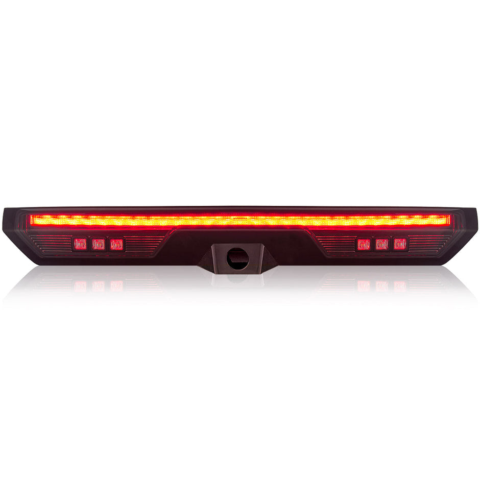 GMC & Chevy 19-24 Sierra & Silverado 1500 (4rd GEN) & 20-24 2500/3500 - ULTRA HIGH POWER Red LED 3rd Brake Light Kit w/ ULTRA HIGH POWER CREE XML White LED Cargo Lights (Replaces LED 3rd Brake Light with Cargo Bed Camera - ATTN: ONLY FITS Models which include Cargo Bed Camera in OEM 3rd Brake Light) - Smoked Lens - Image 3