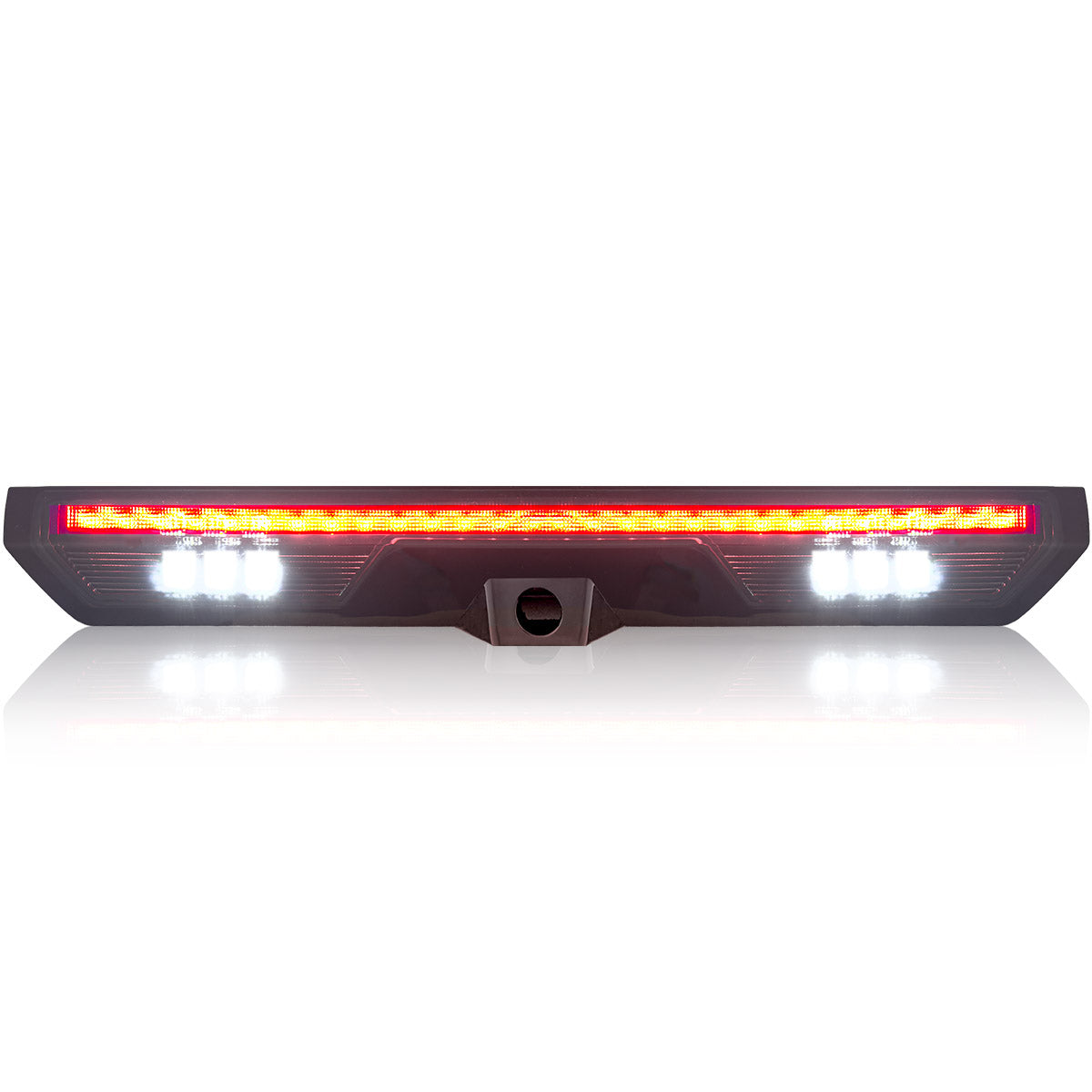 GMC & Chevy 19-24 Sierra & Silverado 1500 (4rd GEN) & 20-24 2500/3500 - ULTRA HIGH POWER Red LED 3rd Brake Light Kit w/ ULTRA HIGH POWER CREE XML White LED Cargo Lights (Replaces LED 3rd Brake Light with Cargo Bed Camera - ATTN: ONLY FITS Models which include Cargo Bed Camera in OEM 3rd Brake Light) - Smoked Lens - Image 2