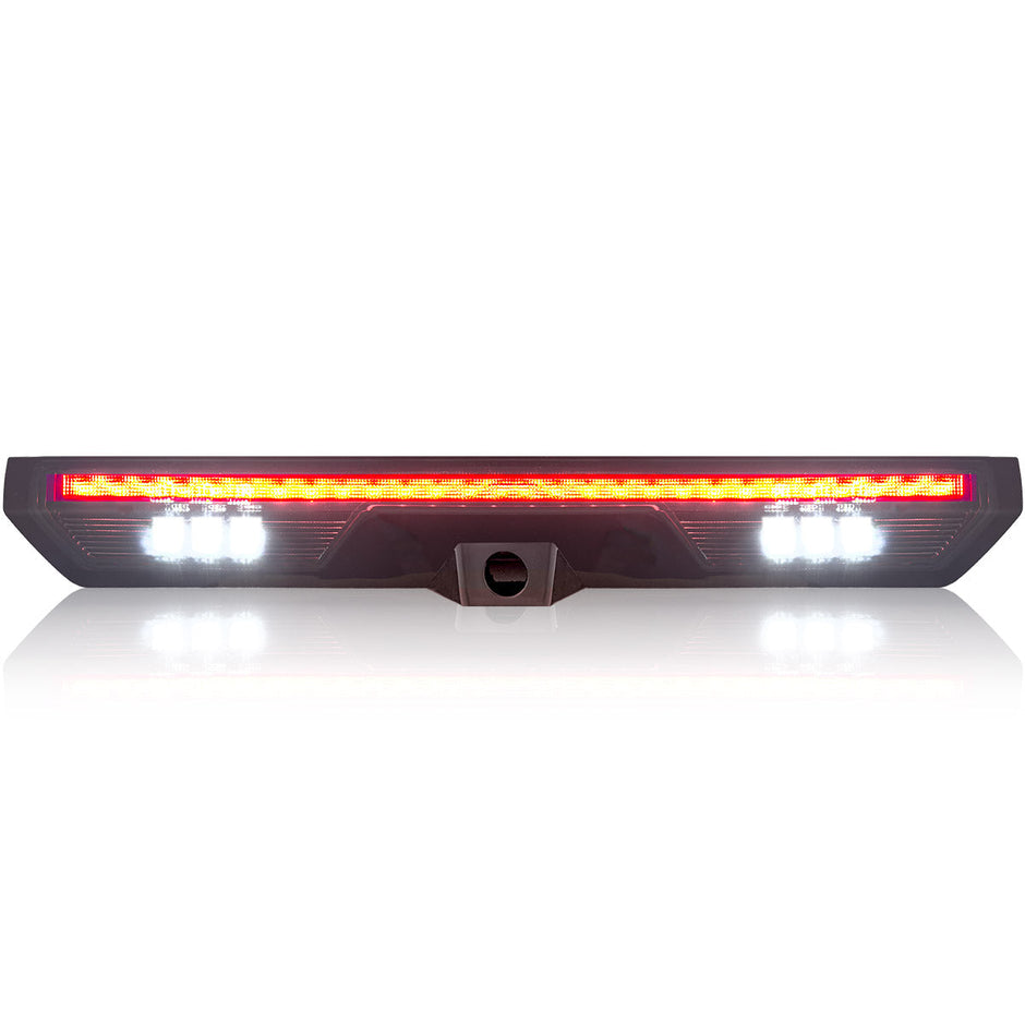 GMC & Chevy 19-24 Sierra & Silverado 1500 (4rd GEN) & 20-24 2500/3500 - ULTRA HIGH POWER Red LED 3rd Brake Light Kit w/ ULTRA HIGH POWER CREE XML White LED Cargo Lights (Replaces LED 3rd Brake Light with Cargo Bed Camera - ATTN: ONLY FITS Models which include Cargo Bed Camera in OEM 3rd Brake Light) - Smoked Lens - Image 2