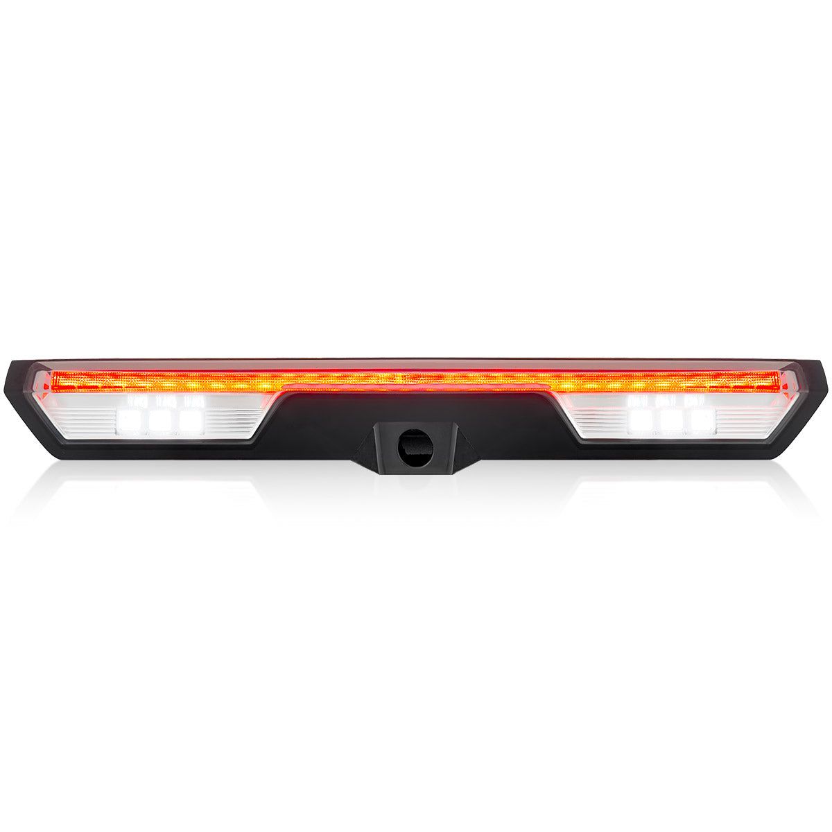 GMC & Chevy 19-24 Sierra & Silverado 1500 (4rd GEN) & 20-24 2500/3500 - ULTRA HIGH POWER Red LED 3rd Brake Light Kit w/ ULTRA HIGH POWER CREE XML White LED Cargo Lights (Replaces LED 3rd Brake Light with Cargo Bed Camera - ATTN: ONLY FITS Models which include Cargo Bed Camera in OEM 3rd Brake Light) - Clear Lens - Image 2