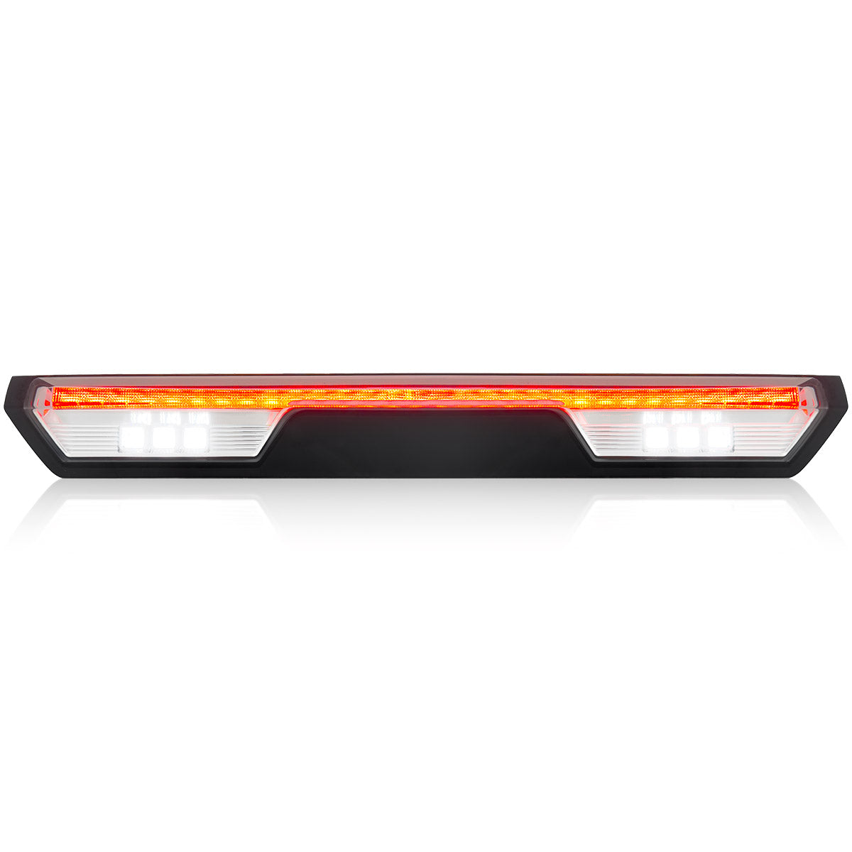 GMC & Chevy 19-24 Sierra & Silverado 1500 (4rd GEN) & 20-24 2500/3500 - ULTRA HIGH POWER Red LED 3rd Brake Light Kit w/ ULTRA HIGH POWER CREE XML White LED Cargo Lights- Clear Lens - Image 2