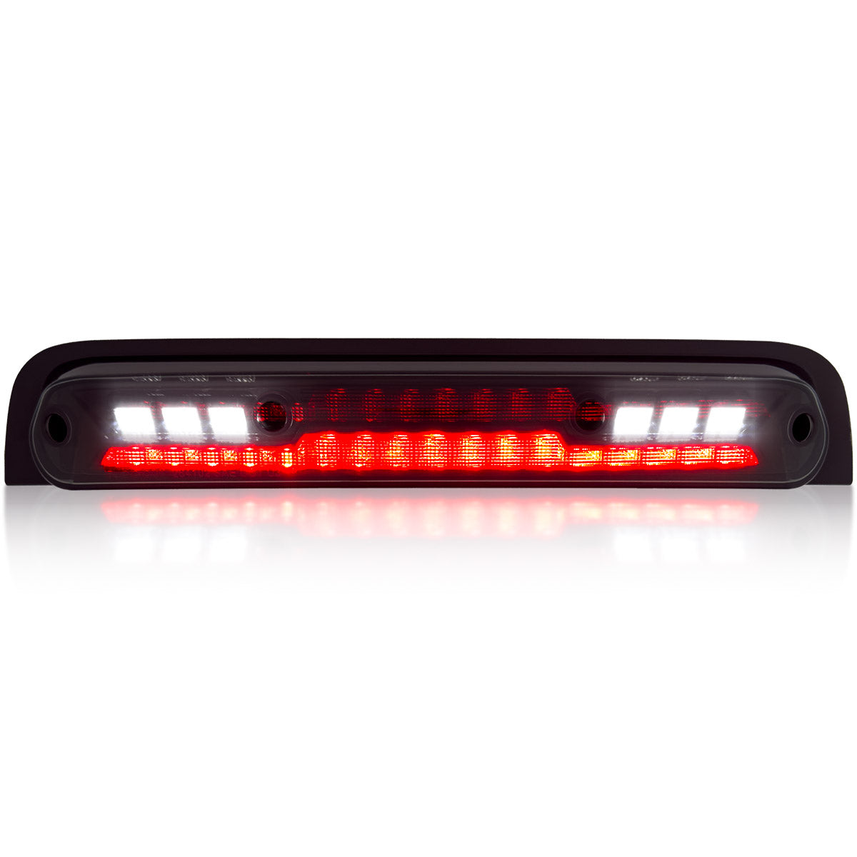 Dodge 19-23 RAM 1500 - ULTRA HIGH POWER Red LED 3rd Brake Light Kit w/ ULTRA HIGH POWER CREE XML White LED Cargo Lights - Smoked Lens - Image 2