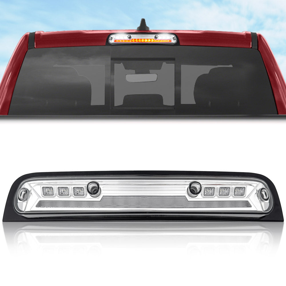Dodge 19-23 RAM 1500 - ULTRA HIGH POWER Red LED 3rd Brake Light Kit w/ ULTRA HIGH POWER CREE XML White LED Cargo Lights - Clear Lens