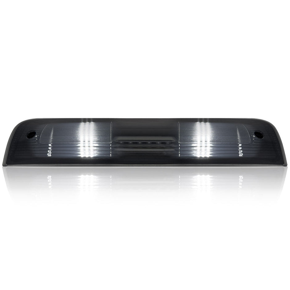 Dodge 09-19 RAM 1500 (Classic Body Style ONLY) & 10-23 RAM 2500/3500 - ULTRA HIGH POWER Red LED 3rd Brake Light Kit w/ ULTRA HIGH POWER CREE XML White LED Cargo Lights - Smoked Lens - Image 4