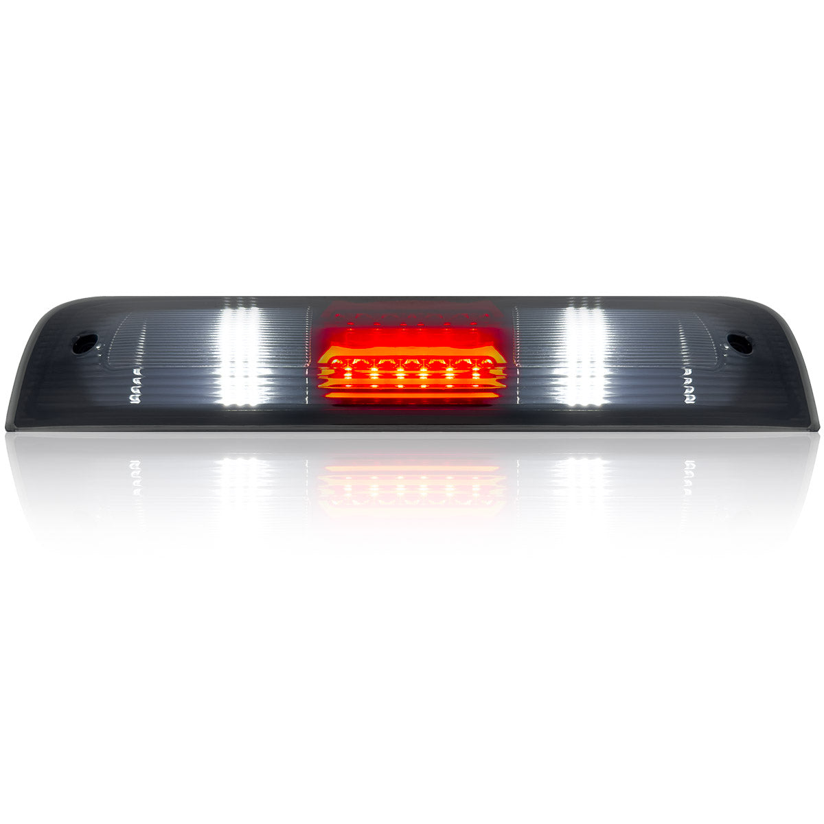 Dodge 09-19 RAM 1500 (Classic Body Style ONLY) & 10-23 RAM 2500/3500 - ULTRA HIGH POWER Red LED 3rd Brake Light Kit w/ ULTRA HIGH POWER CREE XML White LED Cargo Lights - Smoked Lens - Image 2