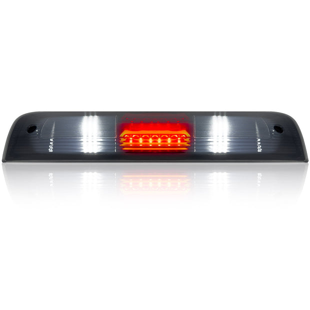 Dodge 09-19 RAM 1500 (Classic Body Style ONLY) & 10-23 RAM 2500/3500 - ULTRA HIGH POWER Red LED 3rd Brake Light Kit w/ ULTRA HIGH POWER CREE XML White LED Cargo Lights - Smoked Lens - Image 2