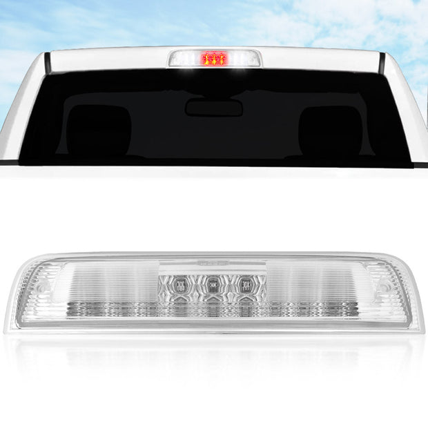 Dodge 09-19 RAM 1500 (Classic Body Style ONLY) & 10-23 RAM 2500/3500 - Red LED 3rd Brake Light Kit w/ White LED Cargo Lights - Clear Lens