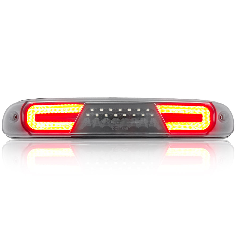 Ford 99-16 Superduty F250HD/350/450/550 & 95-03 Ranger & Ford Explorer Sport Trac 01-05 - Red LED 3rd Brake Light Kit w/ White LED Cargo Lights - Clear Lens - Image 3