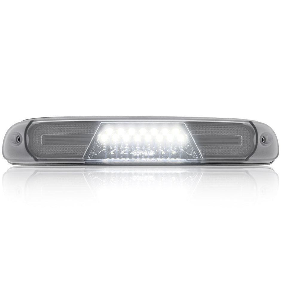 Ford 99-16 Superduty F250HD/350/450/550 & 95-03 Ranger & Ford Explorer Sport Trac 01-05 - Red LED 3rd Brake Light Kit w/ White LED Cargo Lights - Clear Lens - Image 4