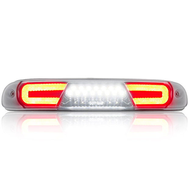 Ford 99-16 Superduty F250HD/350/450/550 & 95-03 Ranger & Ford Explorer Sport Trac 01-05 - Red LED 3rd Brake Light Kit w/ White LED Cargo Lights - Clear Lens - Image 2