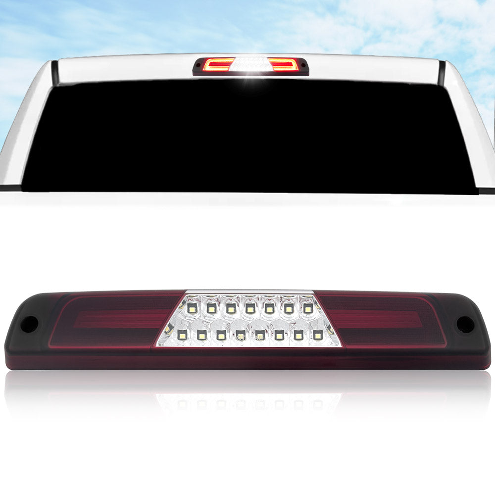 Dodge 94-01 RAM 1500 & 94-02 RAM 2500/3500 - Red LED 3rd Brake Light Kit w/ White LED Cargo Lights - Clear Lens