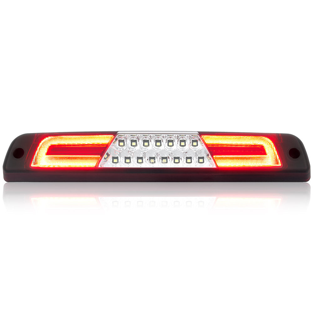Dodge 94-01 RAM 1500 & 94-02 RAM 2500/3500 - Red LED 3rd Brake Light Kit w/ White LED Cargo Lights - Clear Lens - Image 4