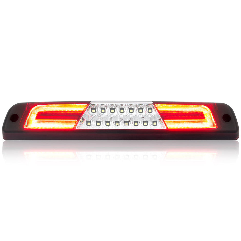 Dodge 94-01 RAM 1500 & 94-02 RAM 2500/3500 - Red LED 3rd Brake Light Kit w/ White LED Cargo Lights - Clear Lens - Image 4
