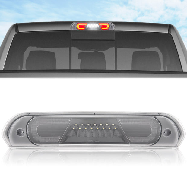 Dodge 02-08 RAM 1500 & 03-09 RAM 2500/3500 - Red LED 3rd Brake Light Kit w/ White LED Cargo Lights - Clear Lens