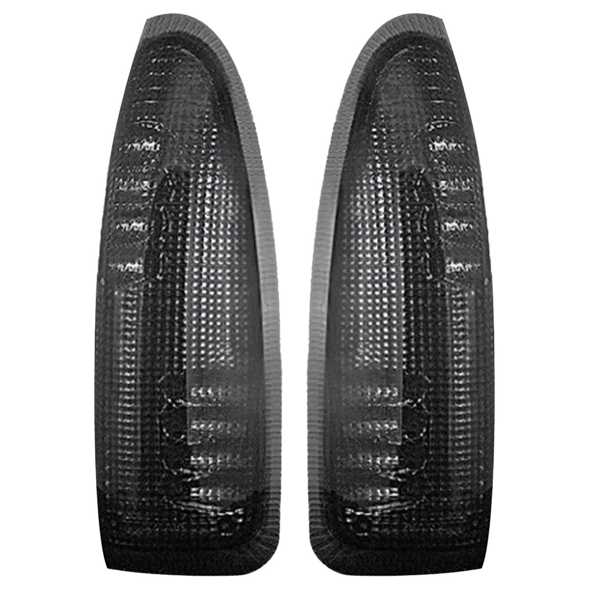 Ford 03-07 F250/F350 Superduty & Excursion Side Mirror Lenses (2-Piece Set) w/ AMBER LED Running Lights & Turn Signals - Smoked Lens - Image 2
