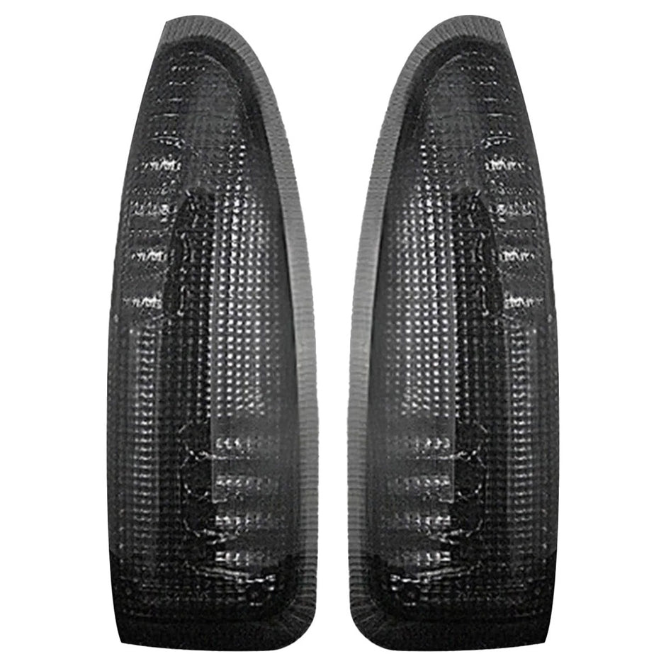 Ford 03-07 F250/F350 Superduty & Excursion Side Mirror Lenses (2-Piece Set) w/ AMBER LED Running Lights & Turn Signals - Smoked Lens - Image 2