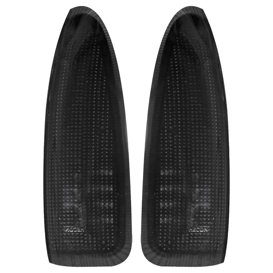 Ford 03-07 F250/F350 Superduty & Excursion Side Mirror Lenses (2-Piece Set) w/ WHITE LED Running Lights & Turn Signals - Smoked Lens - Image 4