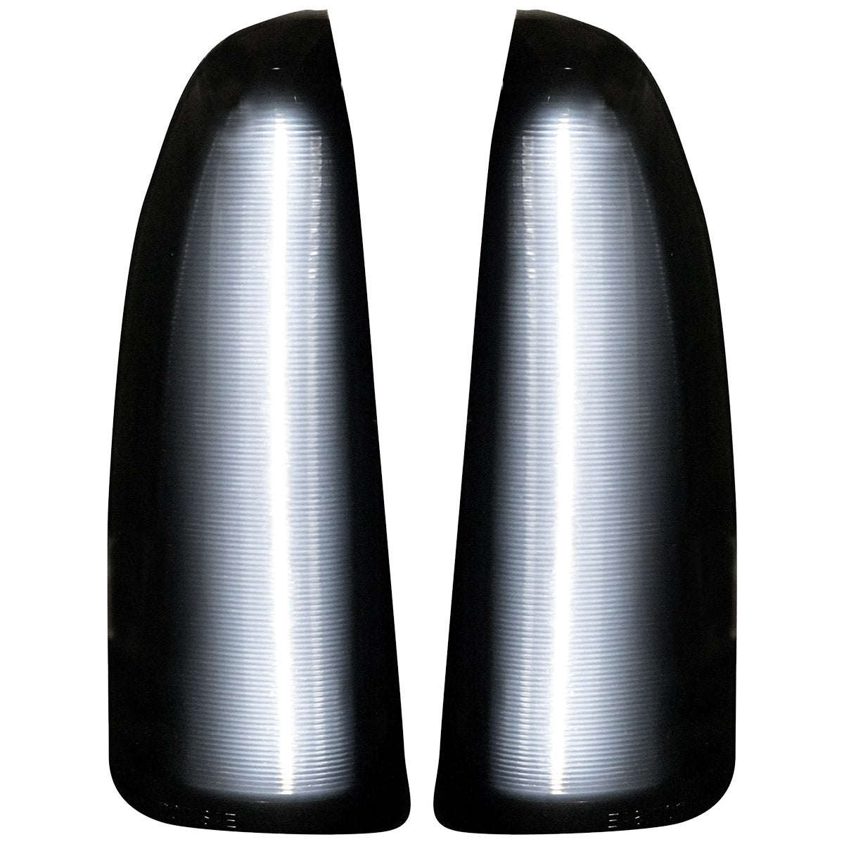 Ford 03-07 F250/F350 Superduty & Excursion Side Mirror Lenses (2-Piece Set) w/ WHITE LED Running Lights & Turn Signals - Smoked Lens - Image 3
