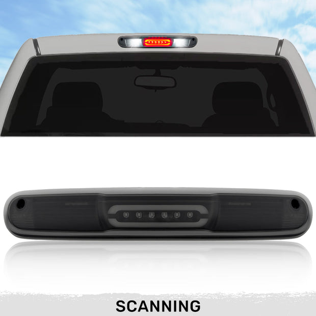 GMC & Chevy 07-13 Sierra & Silverado (2nd GEN) - ULTRA HIGH POWER SCANNING Red LED 3rd Brake Light Kit w/ ULTRA HIGH POWER CREE XML White LED Cargo Lights - Smoked Lens