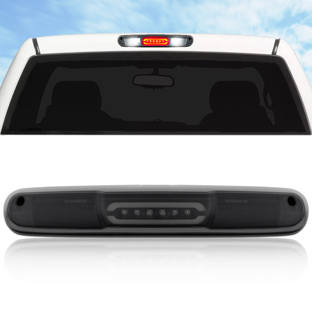 GMC & Chevy 07-13 Sierra & Silverado (2nd GEN) - ULTRA HIGH POWER Red LED 3rd Brake Light Kit w/ ULTRA HIGH POWER CREE XML White LED Cargo Lights - Smoked Lens