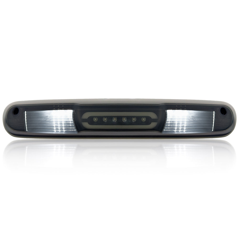 GMC & Chevy 07-13 Sierra & Silverado (2nd GEN) - ULTRA HIGH POWER Red LED 3rd Brake Light Kit w/ ULTRA HIGH POWER CREE XML White LED Cargo Lights - Smoked Lens - Image 4