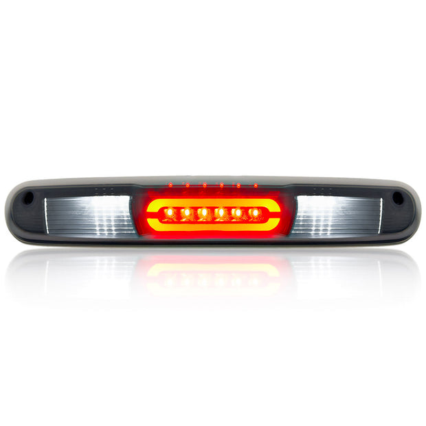 GMC & Chevy 07-13 Sierra & Silverado (2nd GEN) - ULTRA HIGH POWER Red LED 3rd Brake Light Kit w/ ULTRA HIGH POWER CREE XML White LED Cargo Lights - Smoked Lens - Image 2