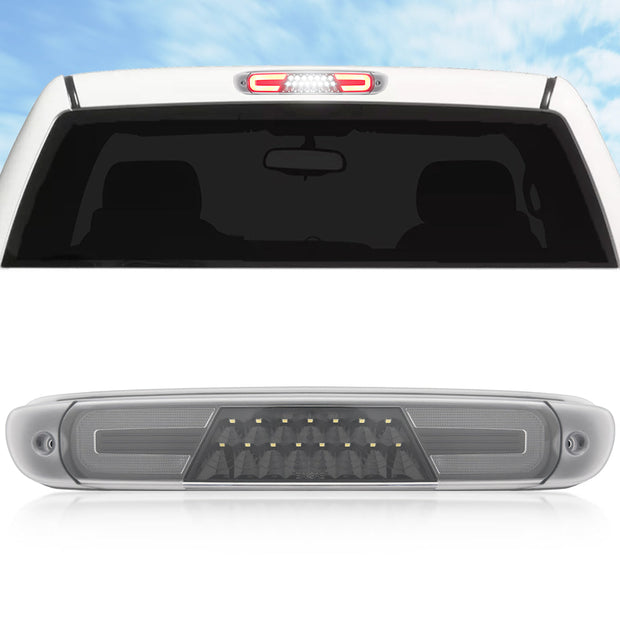 GMC & Chevy 07-13 Sierra & Silverado (2nd GEN) - Red LED 3rd Brake Light Kit w/ White LED Cargo Lights - Clear Lens