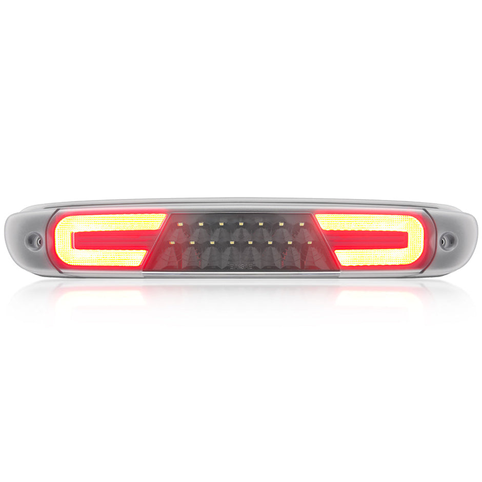 GMC & Chevy 07-13 Sierra & Silverado (2nd GEN) - Red LED 3rd Brake Light Kit w/ White LED Cargo Lights - Clear Lens - Image 3
