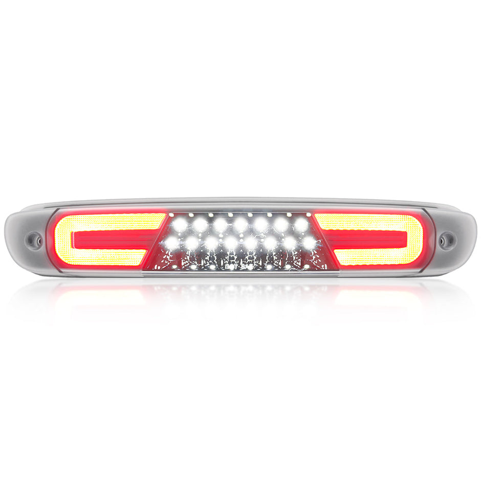 GMC & Chevy 07-13 Sierra & Silverado (2nd GEN) - Red LED 3rd Brake Light Kit w/ White LED Cargo Lights - Clear Lens - Image 2