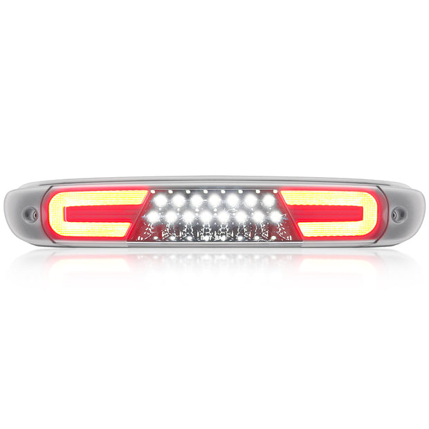 GMC & Chevy 07-13 Sierra & Silverado (2nd GEN) - Red LED 3rd Brake Light Kit w/ White LED Cargo Lights - Clear Lens - Image 2