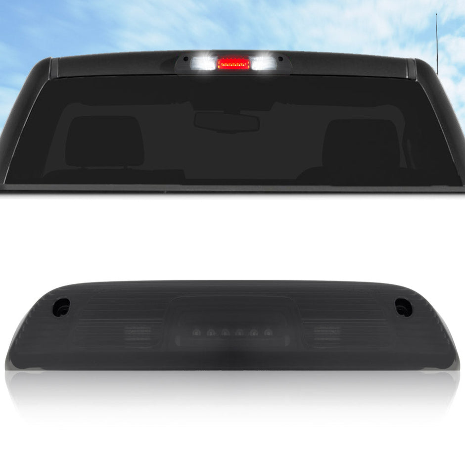 GMC & Chevy 14-18 Sierra & Silverado 1500 (3rd GEN) & 14-19 2500/3500 - ULTRA HIGH POWER Red LED 3rd Brake Light Kit w/ ULTRA HIGH POWER CREE XML White LED Cargo Lights - Smoked Lens