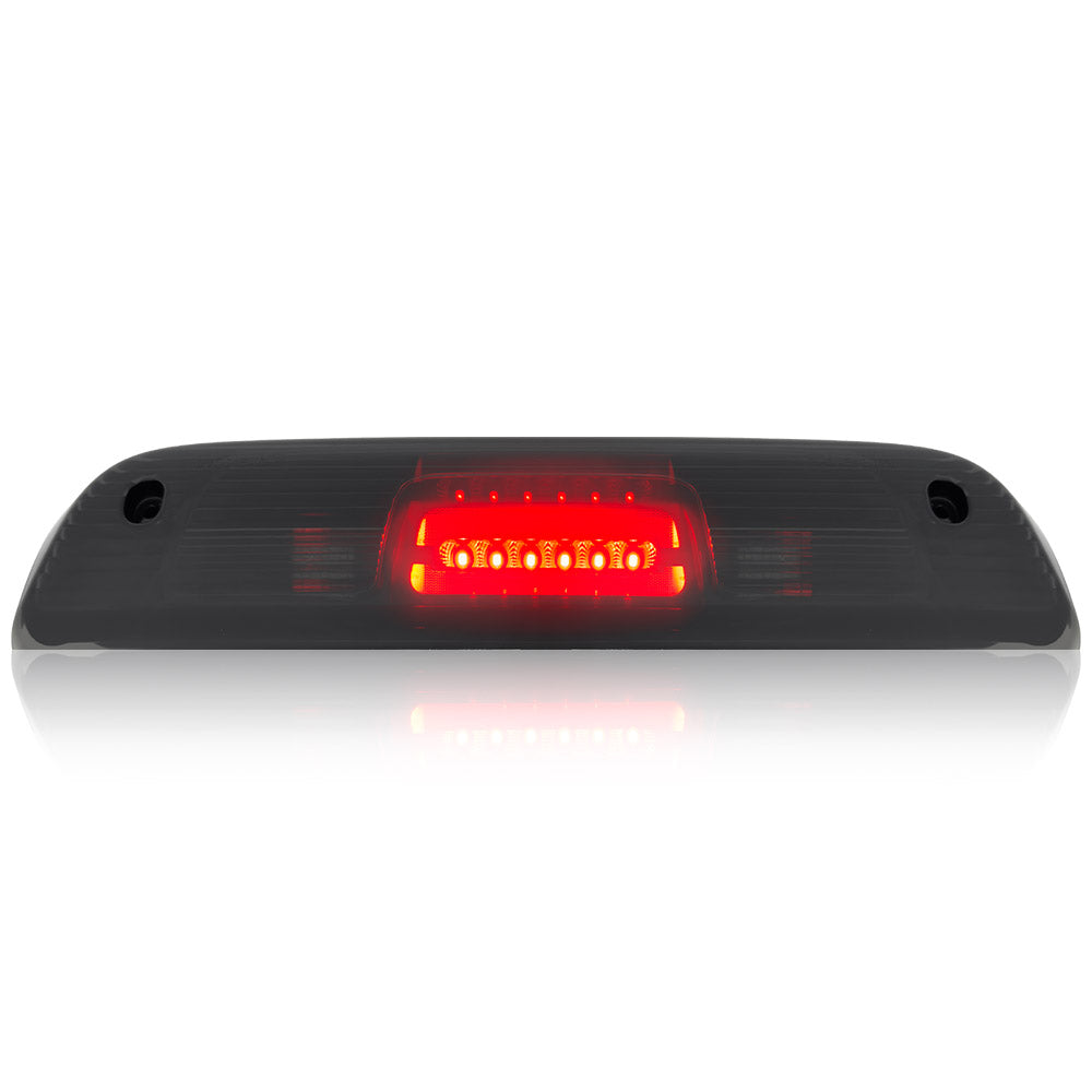 GMC & Chevy 14-18 Sierra & Silverado 1500 (3rd GEN) & 14-19 2500/3500 - ULTRA HIGH POWER Red LED 3rd Brake Light Kit w/ ULTRA HIGH POWER CREE XML White LED Cargo Lights - Smoked Lens - Image 3