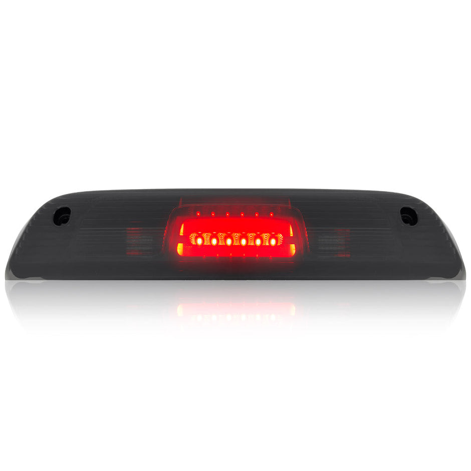 GMC & Chevy 14-18 Sierra & Silverado 1500 (3rd GEN) & 14-19 2500/3500 - ULTRA HIGH POWER Red LED 3rd Brake Light Kit w/ ULTRA HIGH POWER CREE XML White LED Cargo Lights - Smoked Lens - Image 3