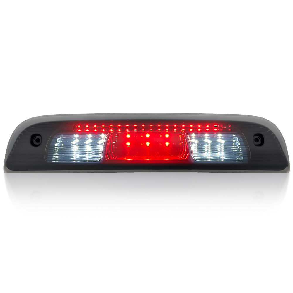GMC & Chevy 14-18 Sierra & Silverado 1500 (3rd GEN) & 14-19 2500/3500 - HIGH POWER SCANNING Red LED 3rd Brake Light Kit w/ HIGH POWER CREE XML White LED Cargo Lights - Smoked Lens - Image 2