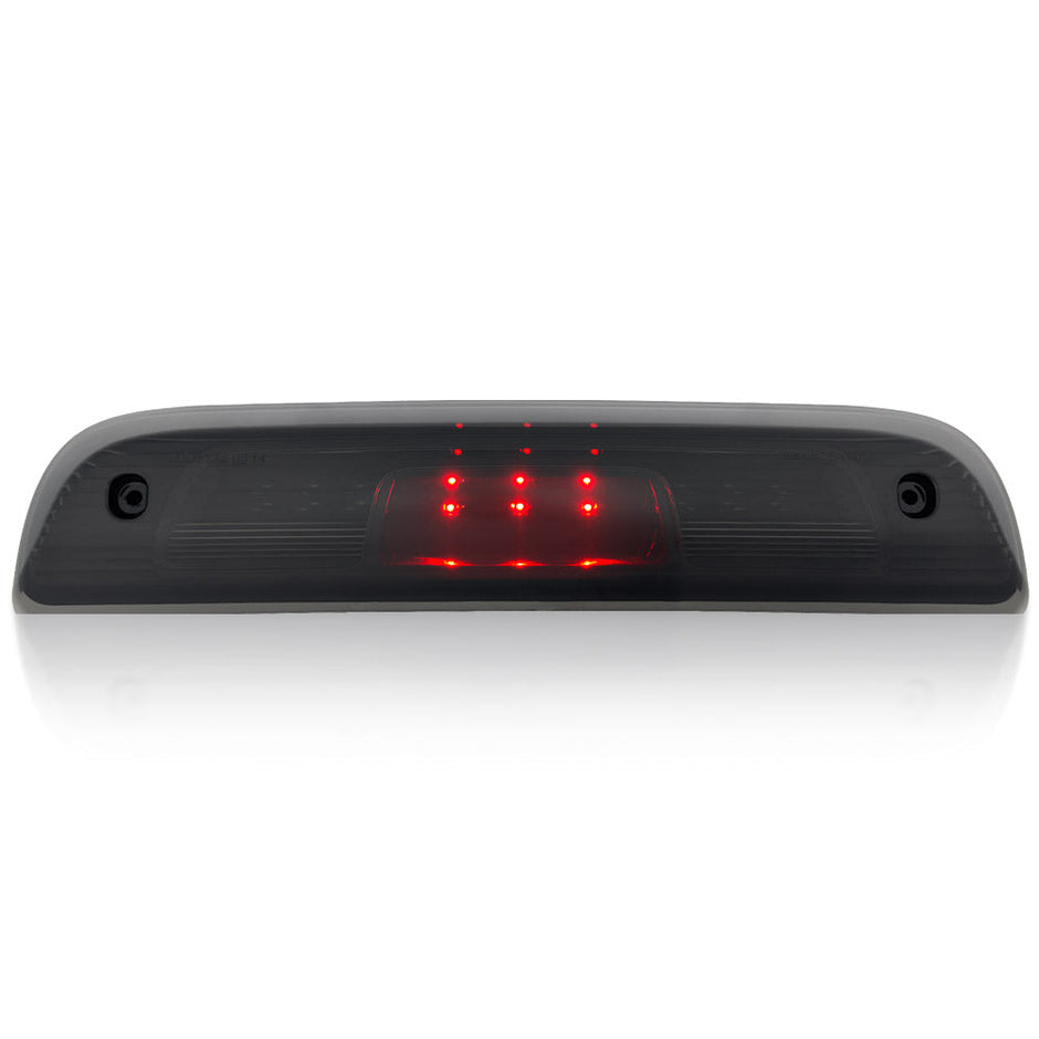 GMC & Chevy 14-18 Sierra & Silverado 1500 (3rd GEN) & 14-19 2500/3500 - Red LED 3rd Brake Light Kit w/ White LED Cargo Lights - Smoked Lens - Image 3