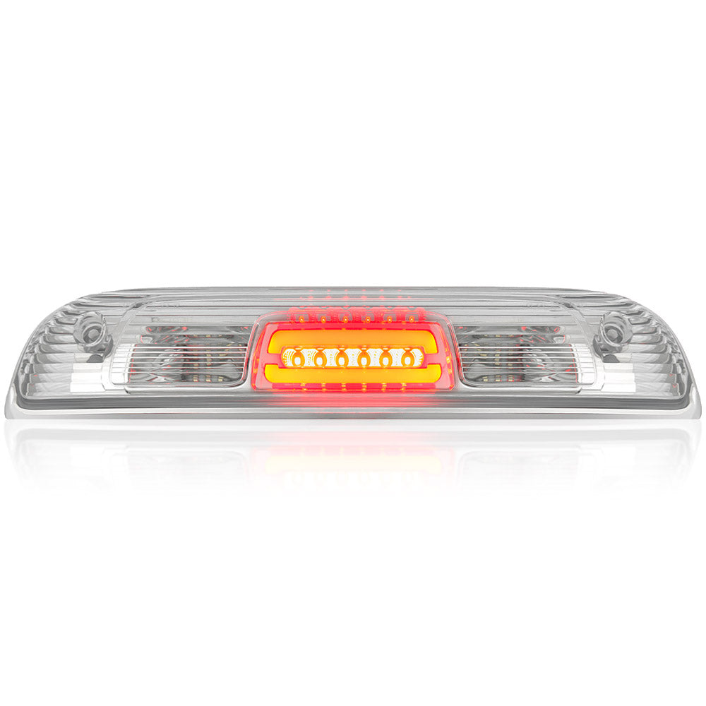 GMC & Chevy 14-18 Sierra & Silverado 1500 (3rd GEN) & 14-19 2500/3500 - ULTRA HIGH POWER Red LED 3rd Brake Light Kit w/ ULTRA HIGH POWER CREE XML White LED Cargo Lights - Clear Lens - Image 2