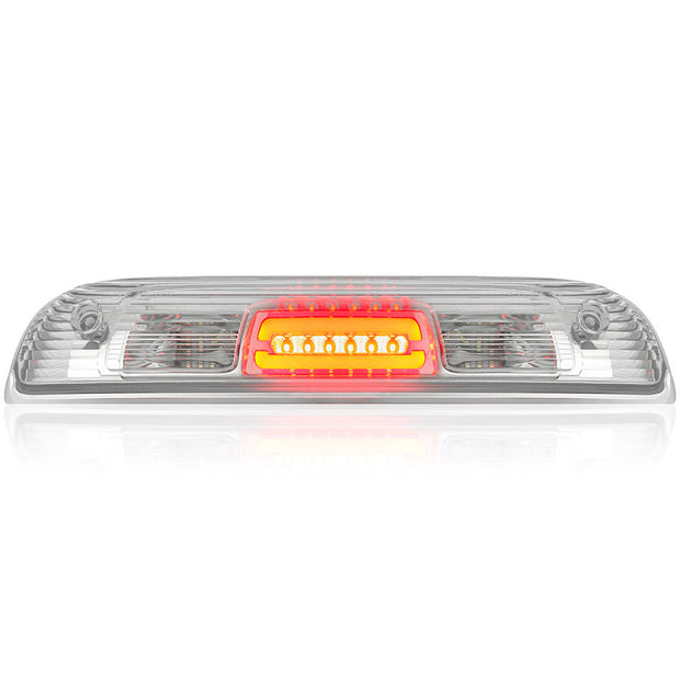 GMC & Chevy 14-18 Sierra & Silverado 1500 (3rd GEN) & 14-19 2500/3500 - ULTRA HIGH POWER Red LED 3rd Brake Light Kit w/ ULTRA HIGH POWER CREE XML White LED Cargo Lights - Clear Lens - Image 2