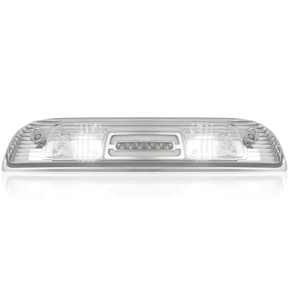 GMC & Chevy 14-18 Sierra & Silverado 1500 (3rd GEN) & 14-19 2500/3500 - ULTRA HIGH POWER Red LED 3rd Brake Light Kit w/ ULTRA HIGH POWER CREE XML White LED Cargo Lights - Clear Lens - Image 3