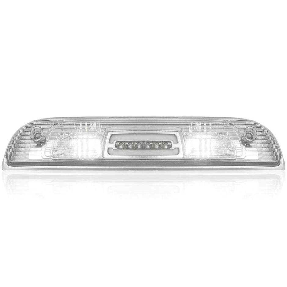 GMC & Chevy 14-18 Sierra & Silverado 1500 (3rd GEN) & 14-19 2500/3500 - ULTRA HIGH POWER Red LED 3rd Brake Light Kit w/ ULTRA HIGH POWER CREE XML White LED Cargo Lights - Clear Lens - Image 3