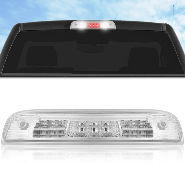 GMC & Chevy 14-18 Sierra & Silverado 1500 (3rd GEN) & 14-19 2500/3500 - Red LED 3rd Brake Light Kit w/ White LED Cargo Lights - Clear Lens - Image 2