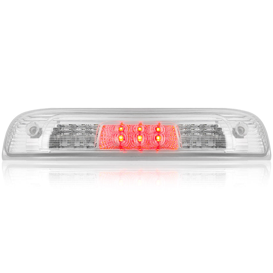 GMC & Chevy 14-18 Sierra & Silverado 1500 (3rd GEN) & 14-19 2500/3500 - Red LED 3rd Brake Light Kit w/ White LED Cargo Lights - Clear Lens - Image 3