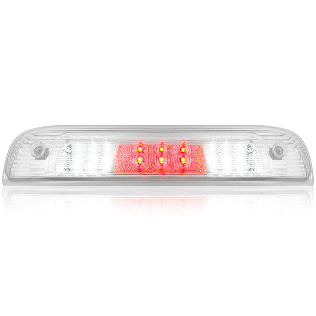 GMC & Chevy 14-18 Sierra & Silverado 1500 (3rd GEN) & 14-19 2500/3500 - Red LED 3rd Brake Light Kit w/ White LED Cargo Lights - Clear Lens