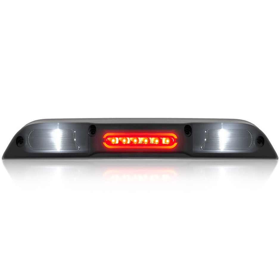 Ford 17-20 RAPTOR - ULTRA HIGH POWER Red LED 3rd Brake Light Kit w/ Red LED Running Lights & ULTRA HIGH POWER CREE XML White LED Cargo Lights - Smoked Lens - Image 2