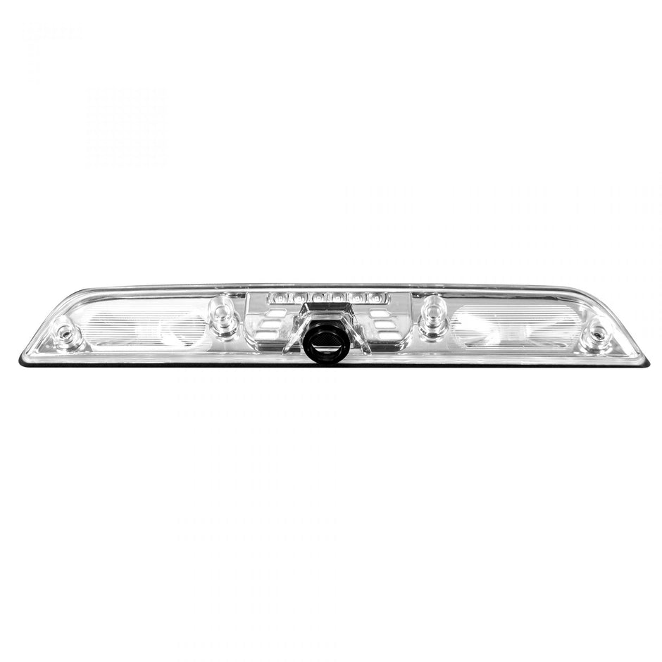 Ford 15-23 F150 & 17-23 SUPERDUTY F250/350/450/550 & 19-23 Ranger - ULTRA HIGH POWER Red LED 3rd Brake Light Kit w/ ULTRA HIGH POWER CREE XML White LED Cargo Lights (Replaces LED 3rd Brake Light with Cargo Bed Camera - ATTN: ONLY FITS Models which include Cargo Bed Camera in OEM 3rd Brake Light) - Clear Lens