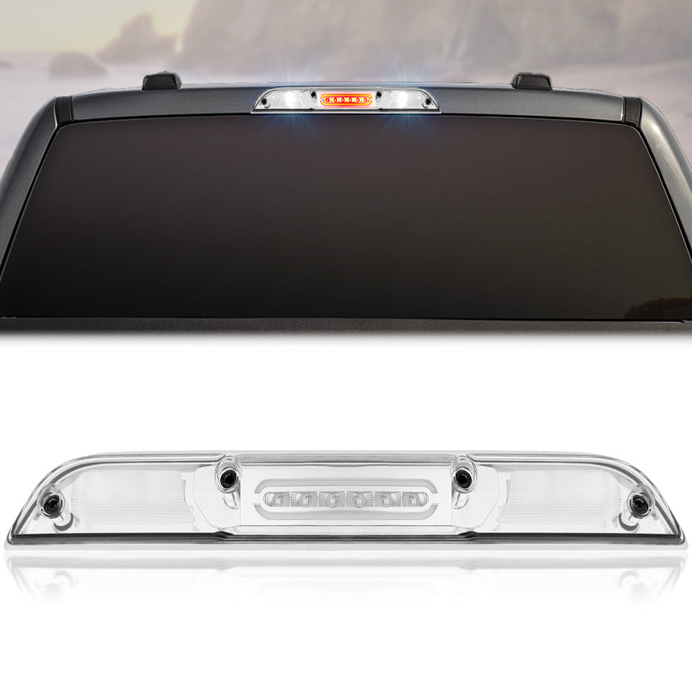Ford 21-24 F150 & 21-24 SUPERDUTY F250/350/450/550 & 21-24 Ranger & Mavrick 21-24 - ULTRA HIGH POWER Red LED 3rd Brake Light Kit w/ ULTRA HIGH POWER CREE XML White LED Cargo Lights (Replaces both LED & Non-LED 3rd Brake Light - ATTN: DOES NOT FIT Models which include Cargo Bed Camera in OEM 3rd Brake Light) - Clear Lens