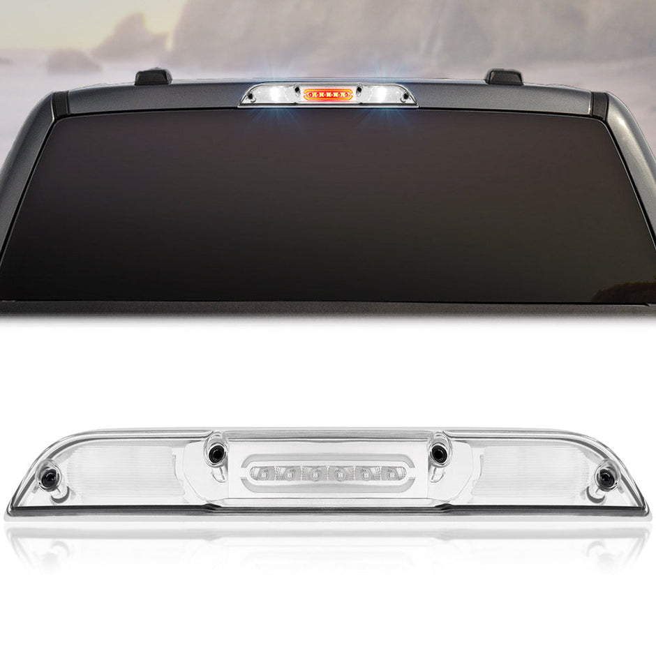 Ford 21-24 F150 & 21-24 SUPERDUTY F250/350/450/550 & 21-24 Ranger & Mavrick 21-24 - ULTRA HIGH POWER Red LED 3rd Brake Light Kit w/ ULTRA HIGH POWER CREE XML White LED Cargo Lights (Replaces both LED & Non-LED 3rd Brake Light - ATTN: DOES NOT FIT Models which include Cargo Bed Camera in OEM 3rd Brake Light) - Clear Lens