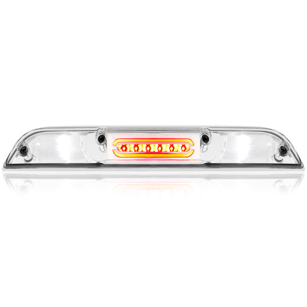 Ford 21-24 F150 & 21-24 SUPERDUTY F250/350/450/550 & 21-24 Ranger & Mavrick 21-24 - ULTRA HIGH POWER Red LED 3rd Brake Light Kit w/ ULTRA HIGH POWER CREE XML White LED Cargo Lights (Replaces both LED & Non-LED 3rd Brake Light - ATTN: DOES NOT FIT Models which include Cargo Bed Camera in OEM 3rd Brake Light) - Clear Lens - Image 2
