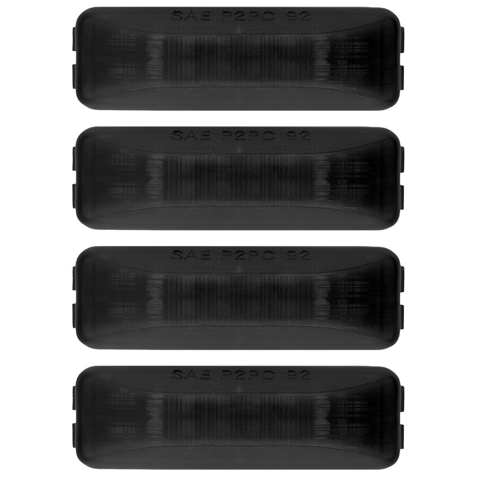 Dodge 94-01 RAM Dually Fender Lenses (4-Piece Set) w/ 2 Red LED Lights & 2 Amber LED Lights - Smoked Lens w/ Black Trim - Image 3